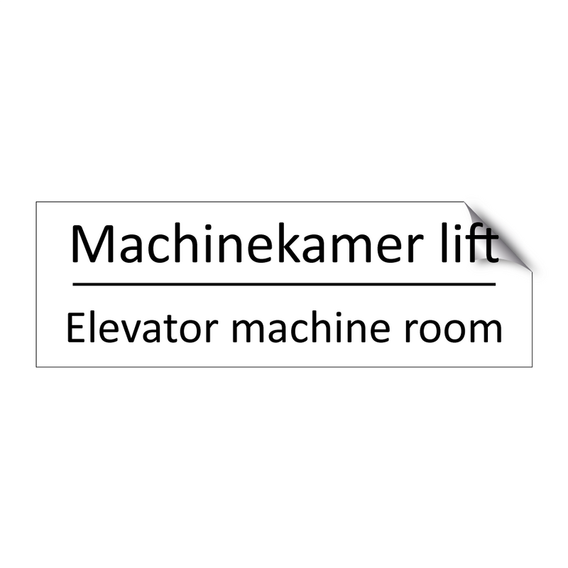 Machinekamer lift - Elevator machine room & Machinekamer lift - Elevator machine room