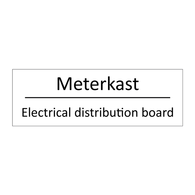 Meterkast - Electrical distribution board & Meterkast - Electrical distribution board