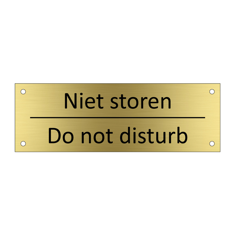 Niet storen - Do not disturb & Niet storen - Do not disturb & Niet storen - Do not disturb