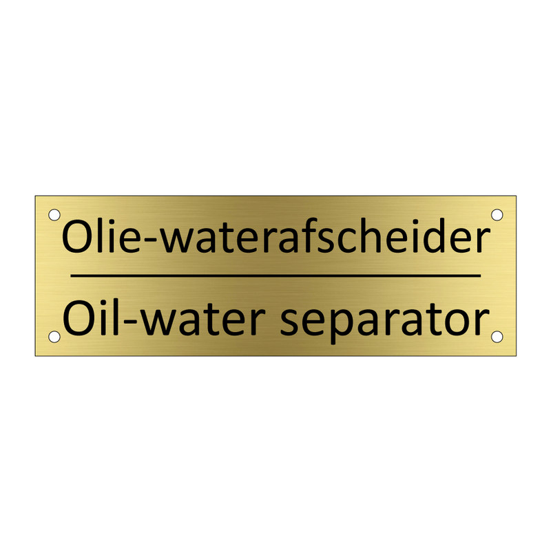 Olie-waterafscheider - Oil-water separator & Olie-waterafscheider - Oil-water separator