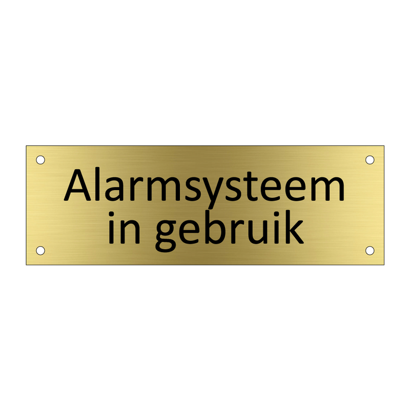 Alarmsysteem in gebruik & Alarmsysteem in gebruik & Alarmsysteem in gebruik