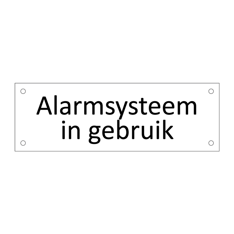 Alarmsysteem in gebruik & Alarmsysteem in gebruik & Alarmsysteem in gebruik