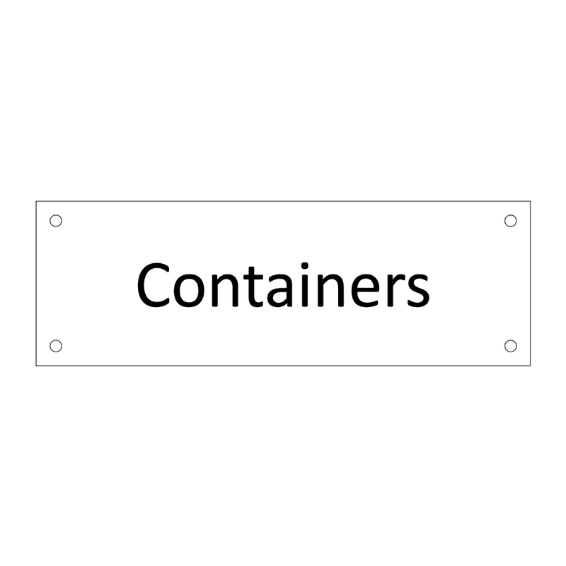 Containers & Containers & Containers