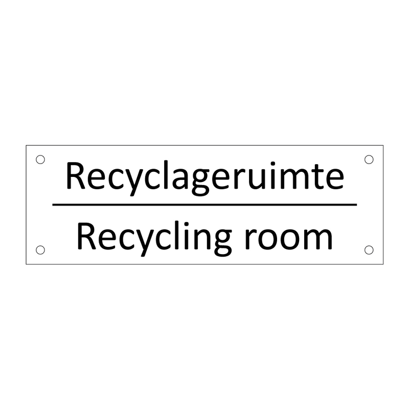 Recyclageruimte - Recycling room & Recyclageruimte - Recycling room