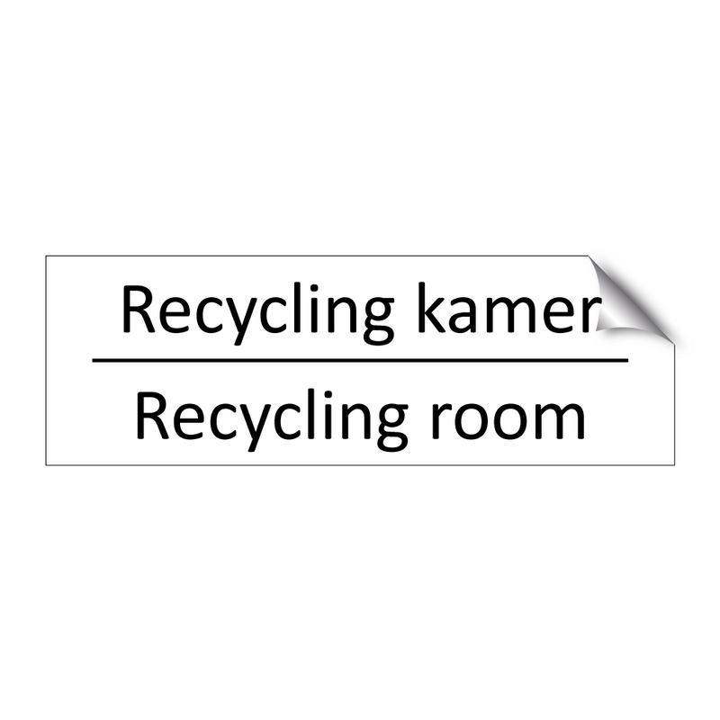 Recycling kamer - Recycling room & Recycling kamer - Recycling room