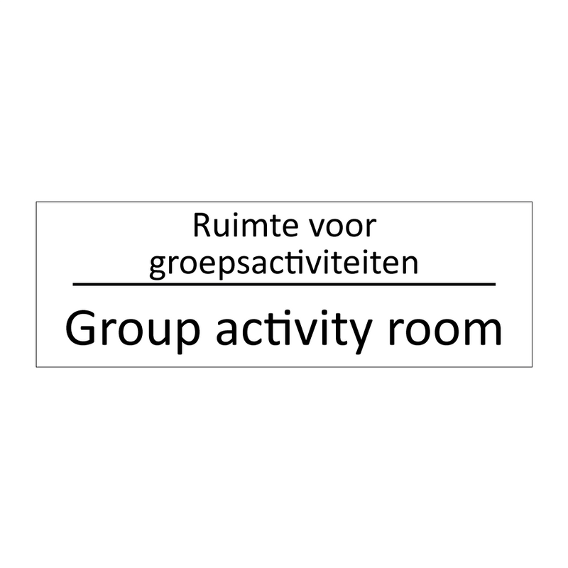 Ruimte voor groepsactiviteiten - Group activity room