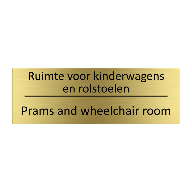 Ruimte voor kinderwagens en rolstoelen - Prams and wheelchair room