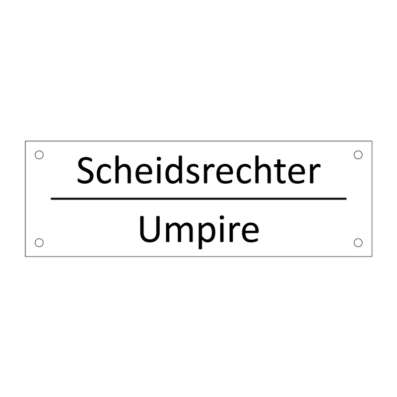 Scheidsrechter - Umpire & Scheidsrechter - Umpire & Scheidsrechter - Umpire