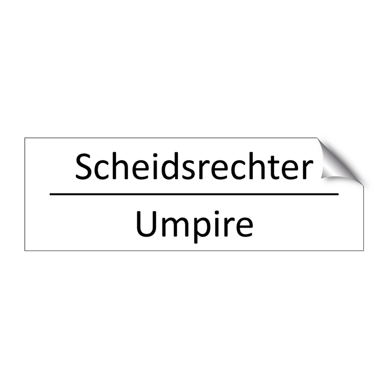 Scheidsrechter - Umpire & Scheidsrechter - Umpire & Scheidsrechter - Umpire