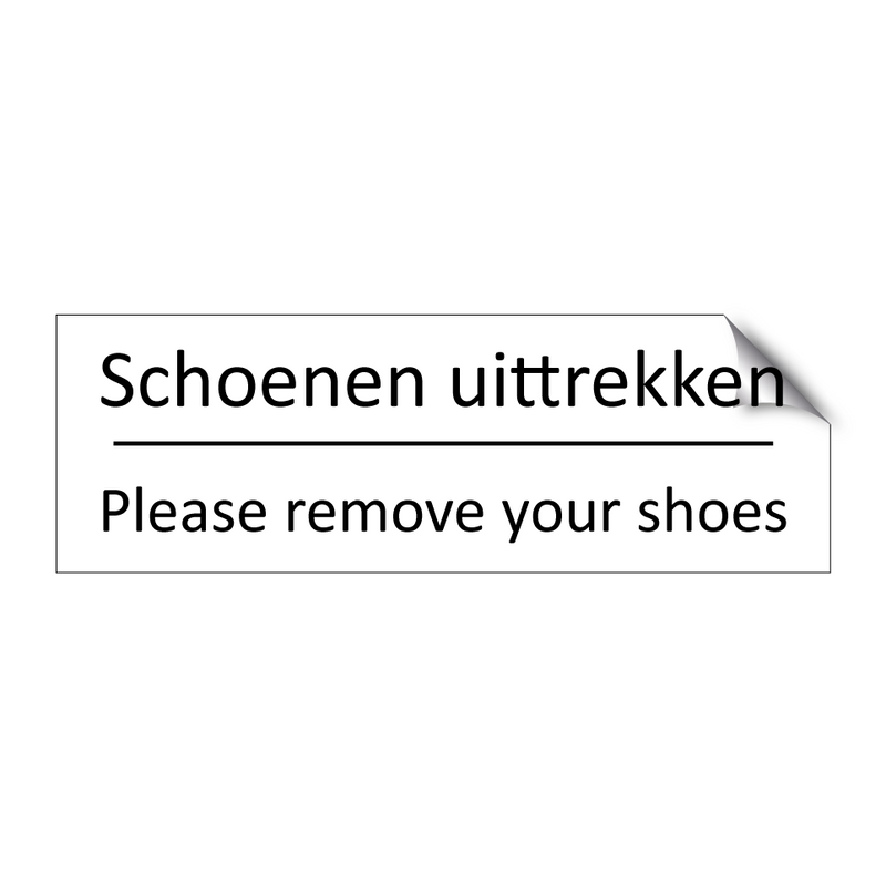 Schoenen uittrekken - Please remove your shoes & Schoenen uittrekken - Please remove your shoes