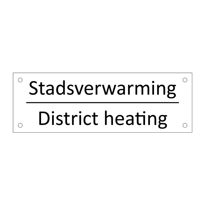 Stadsverwarming - District heating & Stadsverwarming - District heating