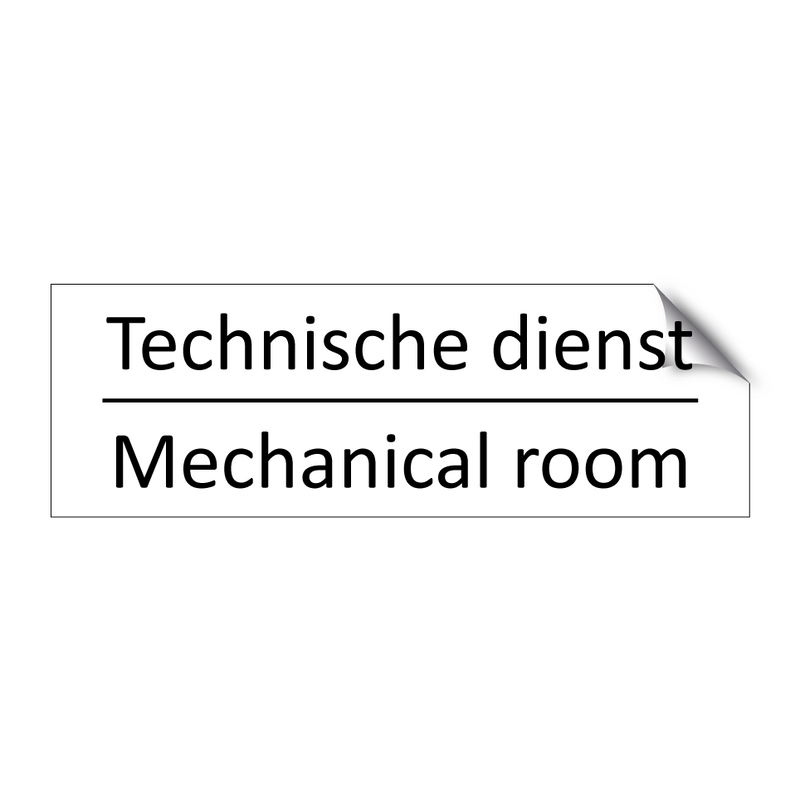 Technische dienst - Mechanical room & Technische dienst - Mechanical room