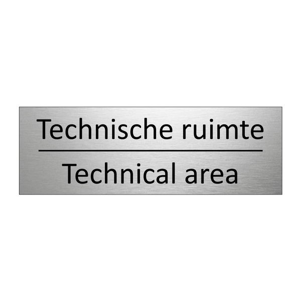 Technische ruimte - Technical area & Technische ruimte - Technical area