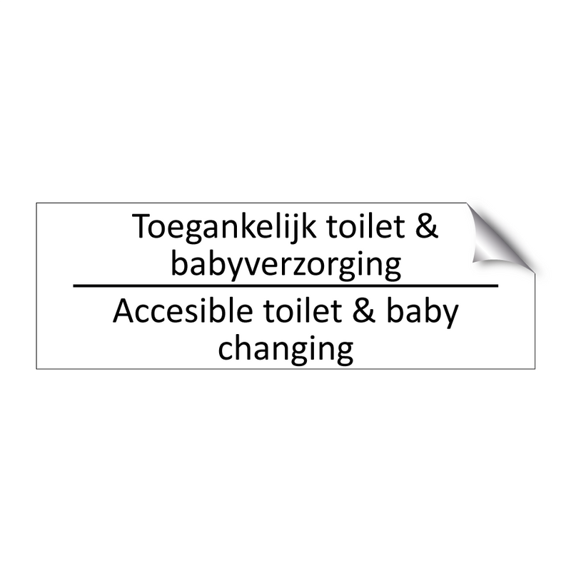 Toegankelijk toilet & babyverzorging - Accesible toilet & baby changing