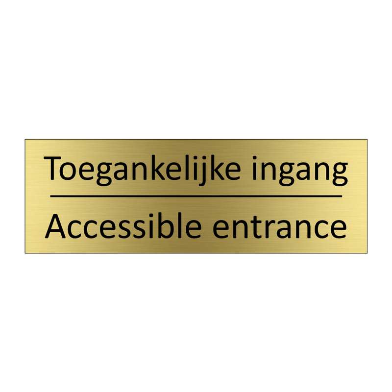 Toegankelijke ingang - Accessible entrance & Toegankelijke ingang - Accessible entrance