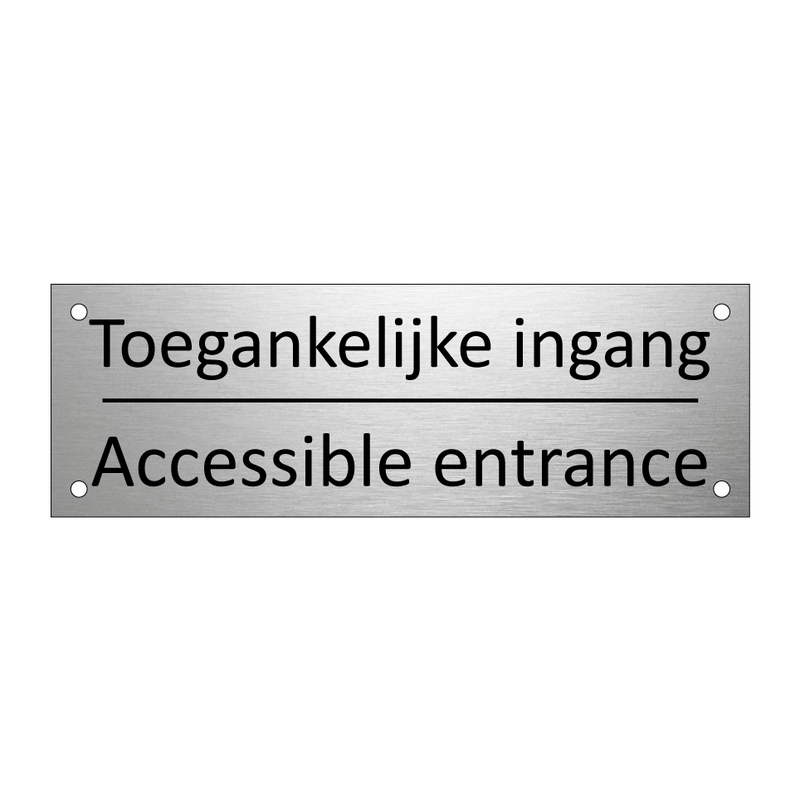 Toegankelijke ingang - Accessible entrance & Toegankelijke ingang - Accessible entrance