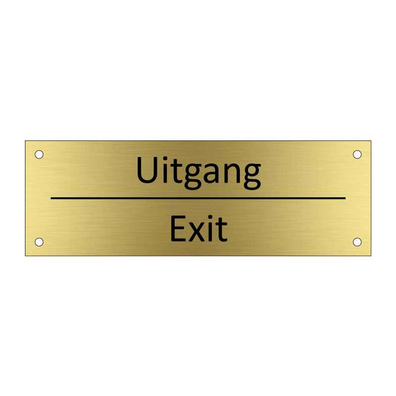 Uitgang - Exit & Uitgang - Exit & Uitgang - Exit