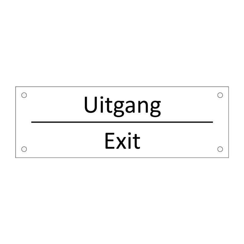 Uitgang - Exit & Uitgang - Exit & Uitgang - Exit