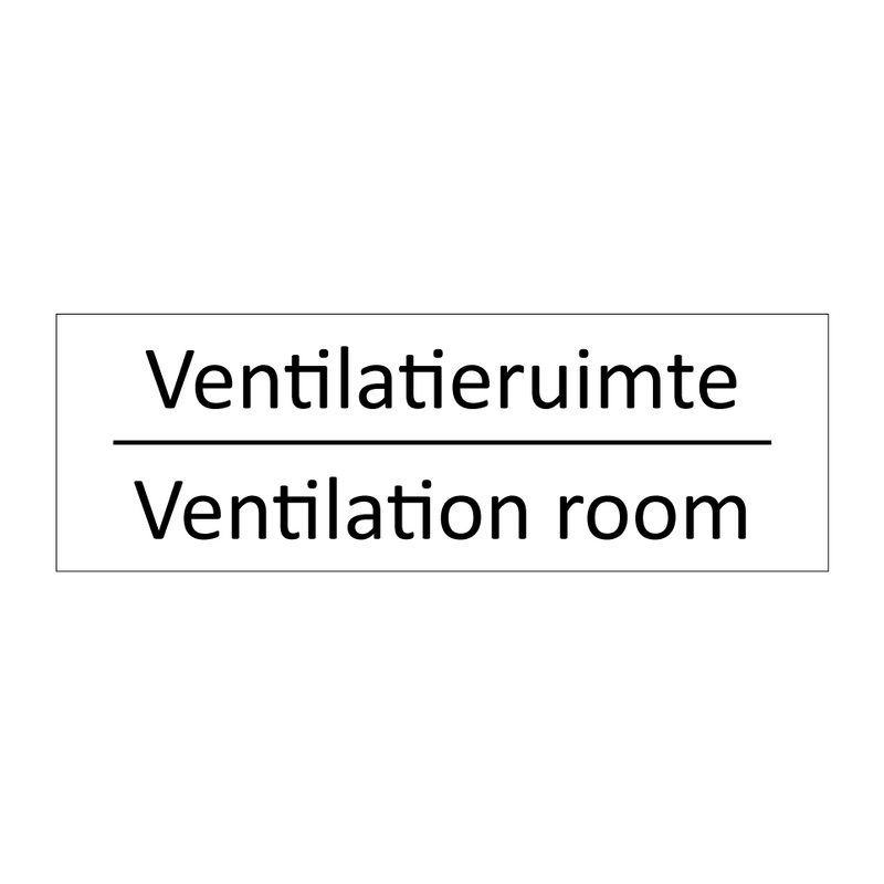 Ventilatieruimte - Ventilation room & Ventilatieruimte - Ventilation room