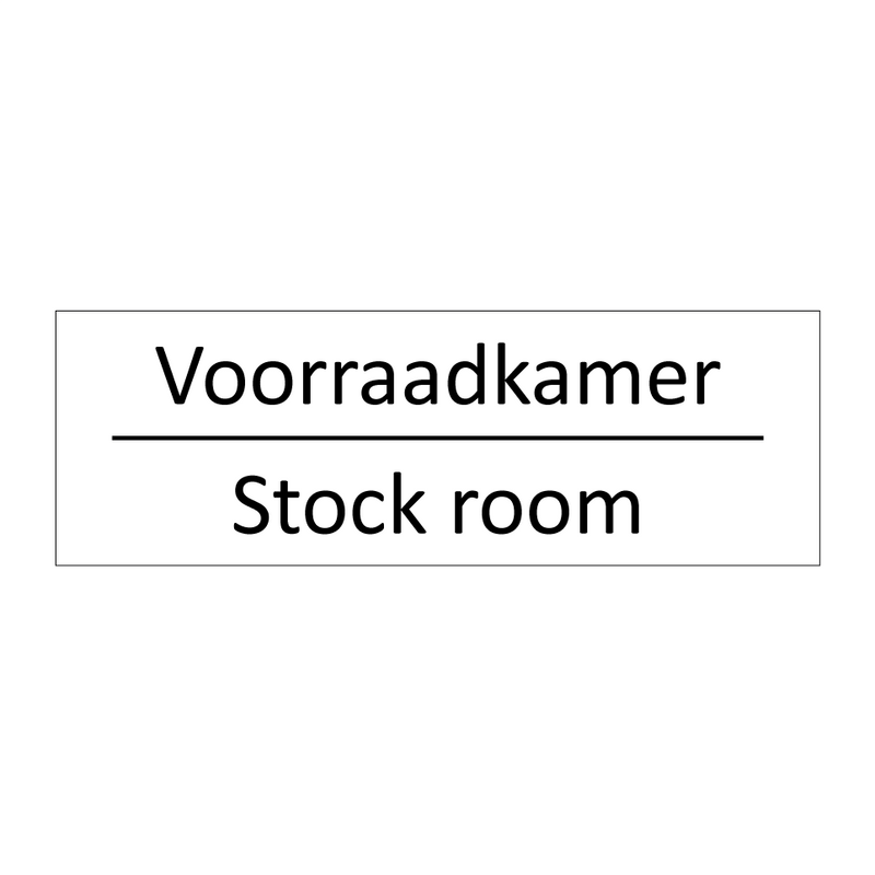 Voorraadkamer - Stock room & Voorraadkamer - Stock room & Voorraadkamer - Stock room