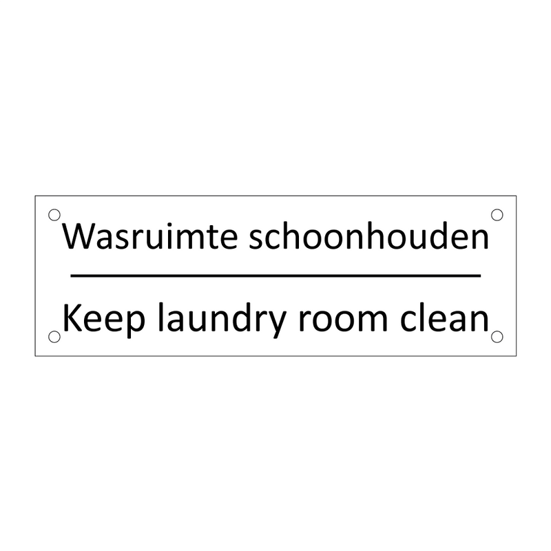 Wasruimte schoonhouden - Keep laundry room clean & Wasruimte schoonhouden - Keep laundry room clean