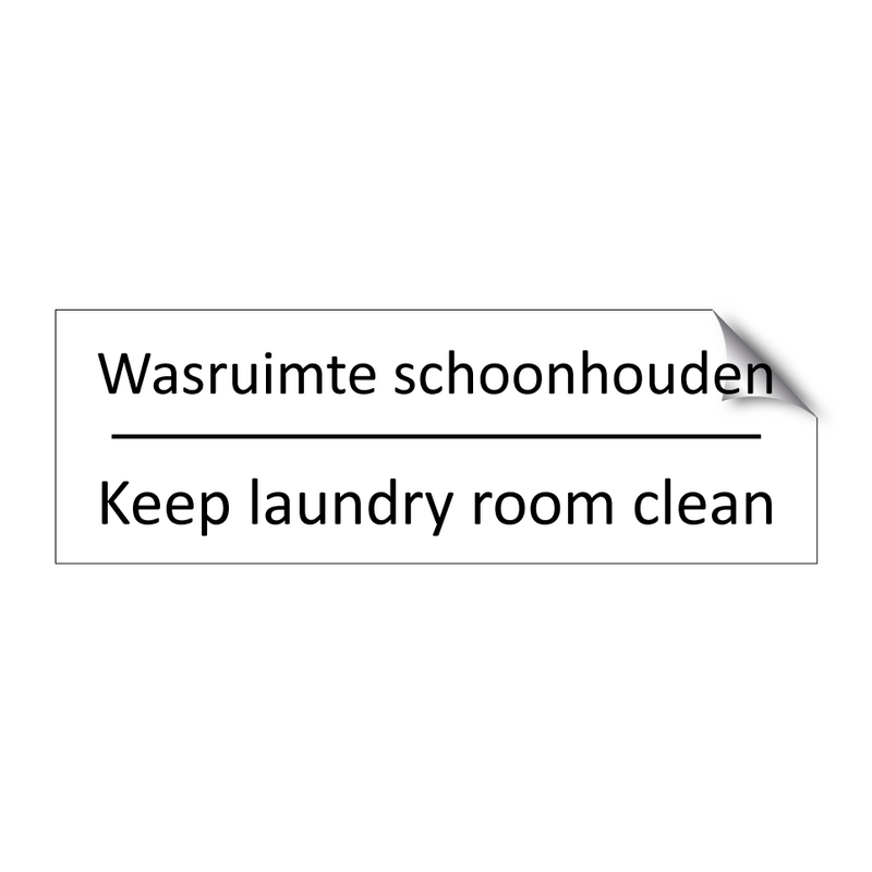 Wasruimte schoonhouden - Keep laundry room clean & Wasruimte schoonhouden - Keep laundry room clean