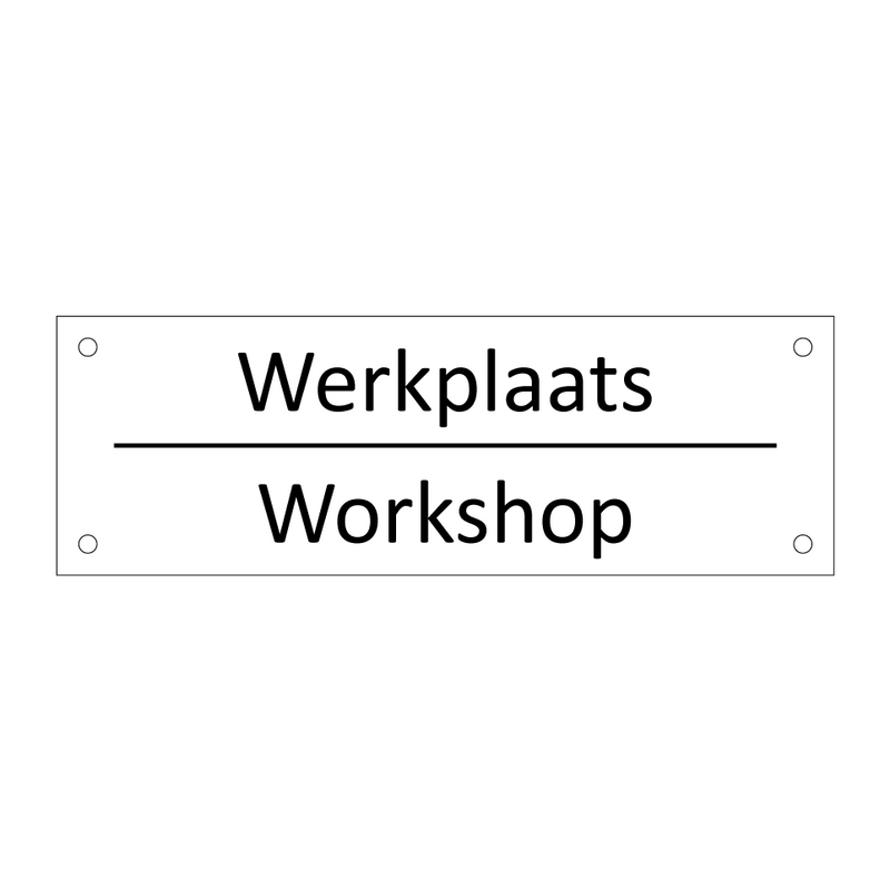 Werkplaats - Workshop & Werkplaats - Workshop & Werkplaats - Workshop