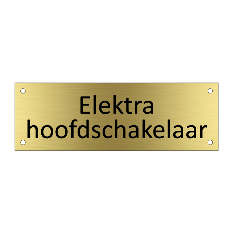 Elektra hoofdschakelaar & Elektra hoofdschakelaar & Elektra hoofdschakelaar