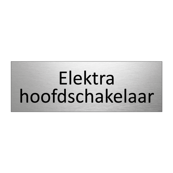 Elektra hoofdschakelaar & Elektra hoofdschakelaar & Elektra hoofdschakelaar