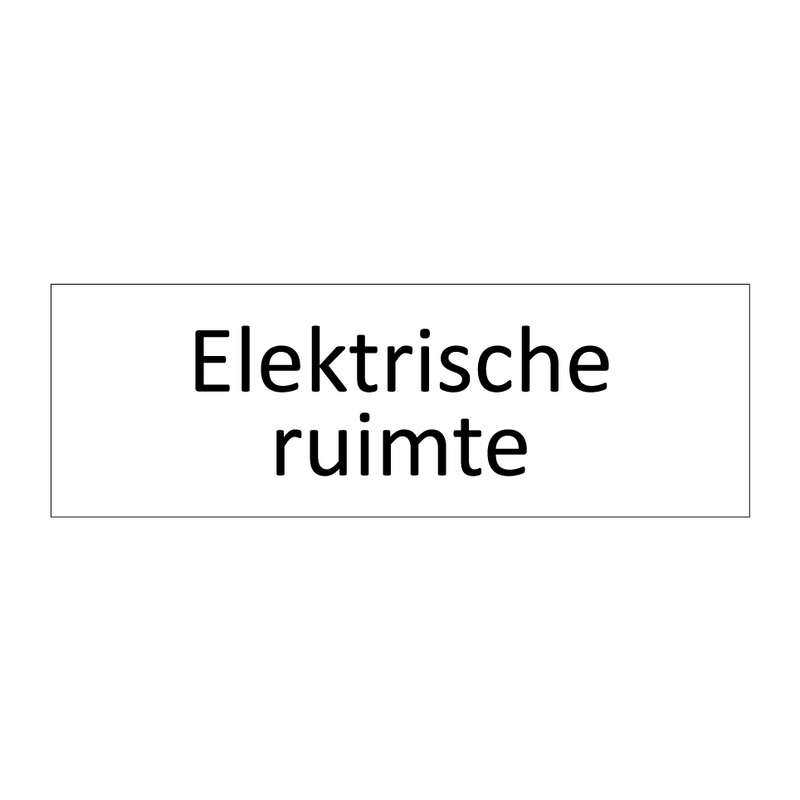 Elektrische ruimte & Elektrische ruimte & Elektrische ruimte & Elektrische ruimte