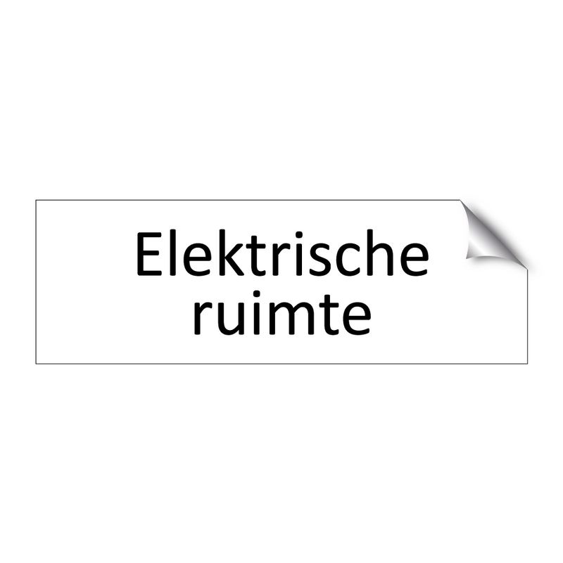 Elektrische ruimte & Elektrische ruimte & Elektrische ruimte