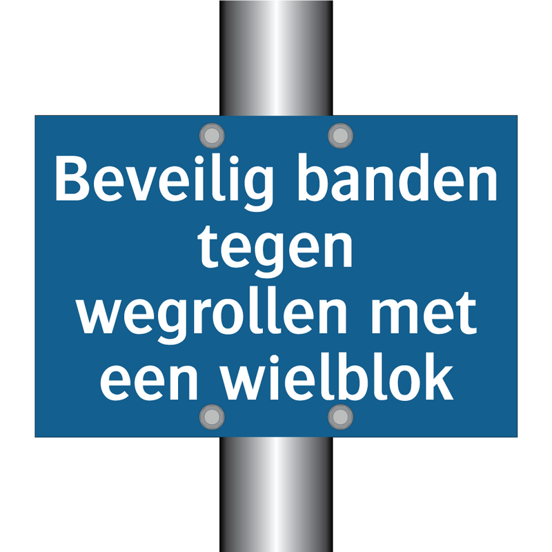 Beveilig banden tegen wegrollen met een wielblok & Beveilig banden tegen wegrollen met een wielblok