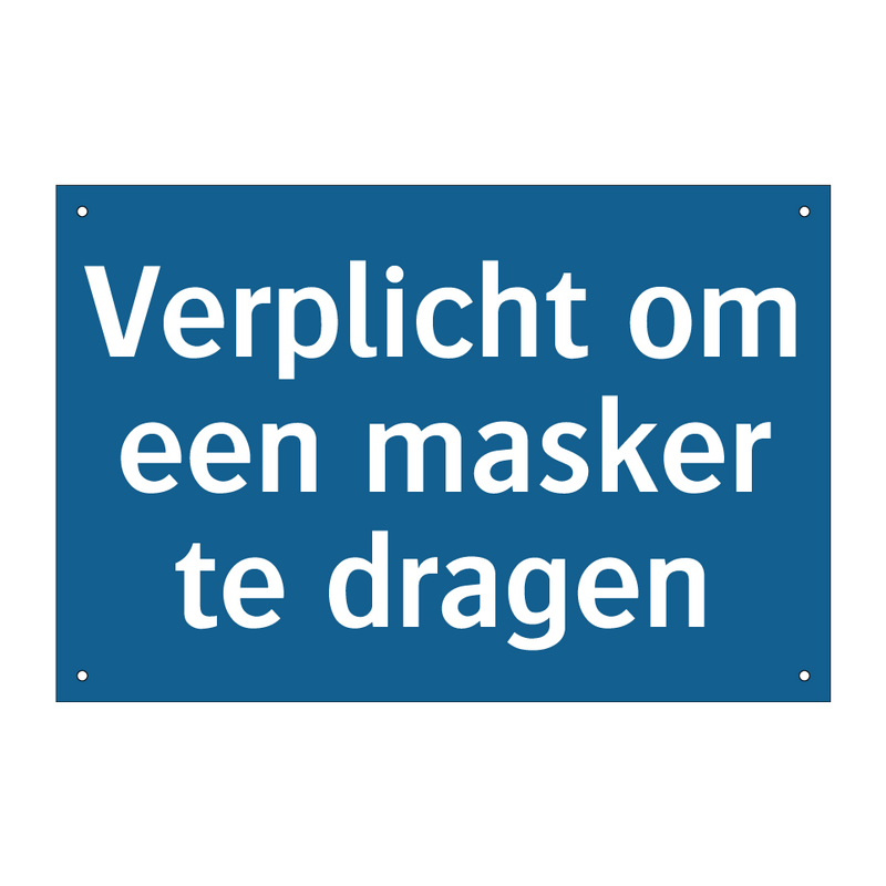 Verplicht om een ​​masker te dragen & Verplicht om een ​​masker te dragen