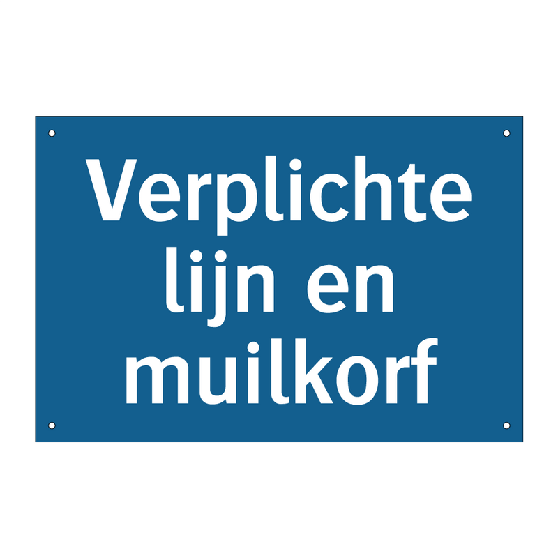 Verplichte lijn en muilkorf & Verplichte lijn en muilkorf & Verplichte lijn en muilkorf