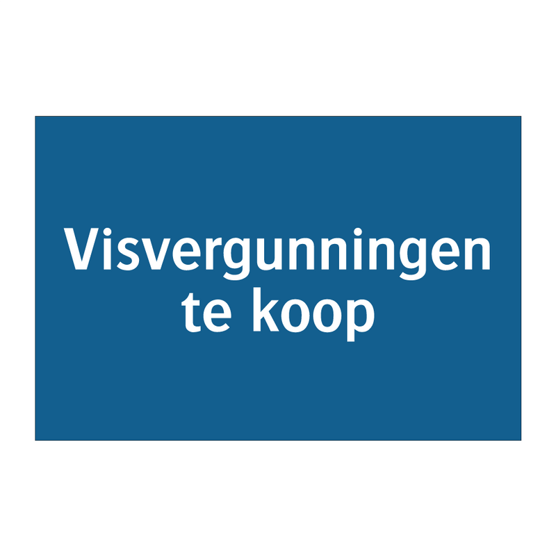 Visvergunningen te koop & Visvergunningen te koop & Visvergunningen te koop