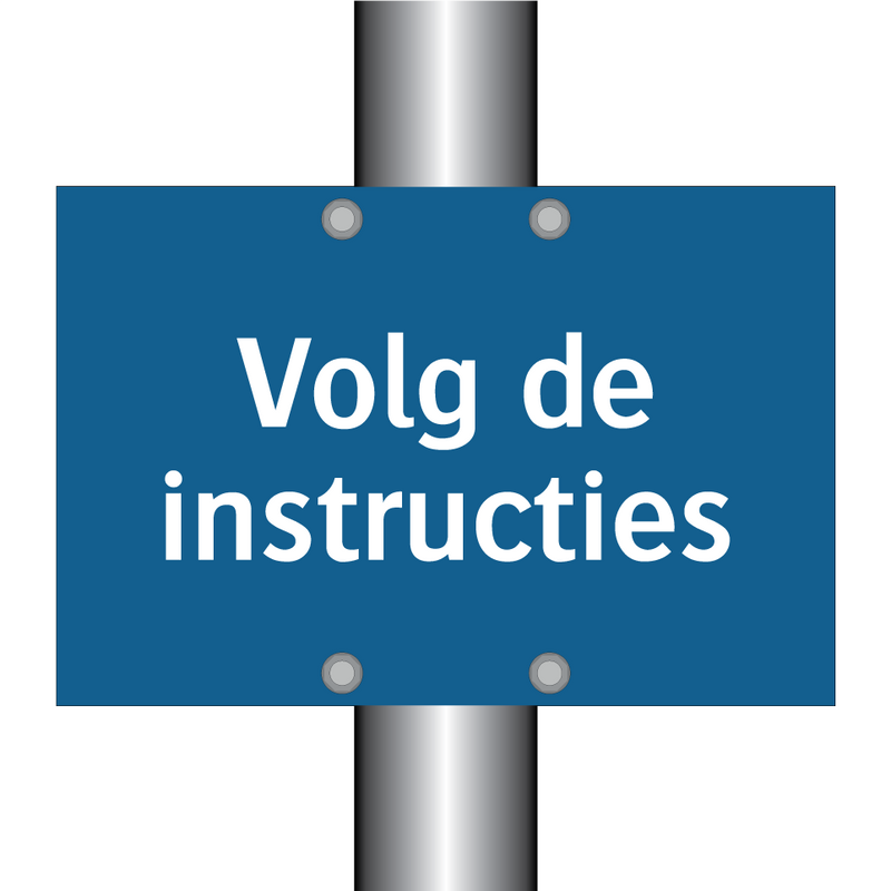 Volg de instructies & Volg de instructies & Volg de instructies & Volg de instructies