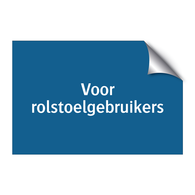 Voor rolstoelgebruikers & Voor rolstoelgebruikers & Voor rolstoelgebruikers