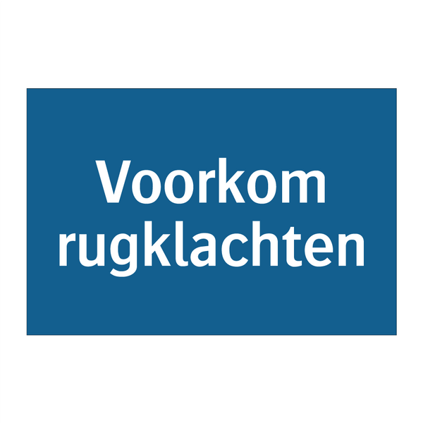 Voorkom rugklachten & Voorkom rugklachten & Voorkom rugklachten & Voorkom rugklachten