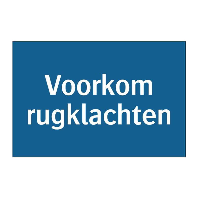 Voorkom rugklachten & Voorkom rugklachten & Voorkom rugklachten & Voorkom rugklachten