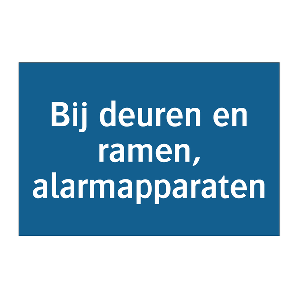 Bij deuren en ramen, alarmapparaten & Bij deuren en ramen, alarmapparaten