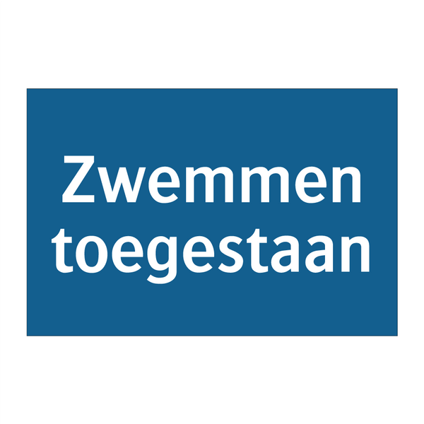 Zwemmen toegestaan & Zwemmen toegestaan & Zwemmen toegestaan & Zwemmen toegestaan