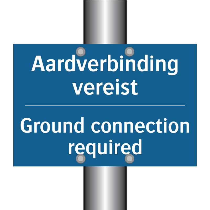 Aardverbinding vereist - Ground connection required