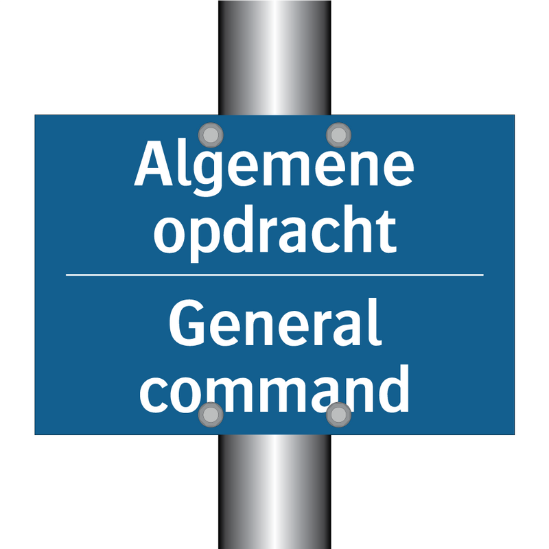 Algemene opdracht - General command & Algemene opdracht - General command