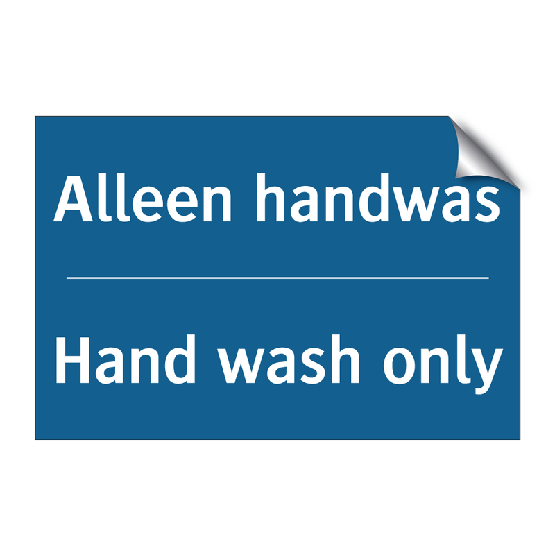 Alleen handwas - Hand wash only & Alleen handwas - Hand wash only & Alleen handwas - Hand wash only