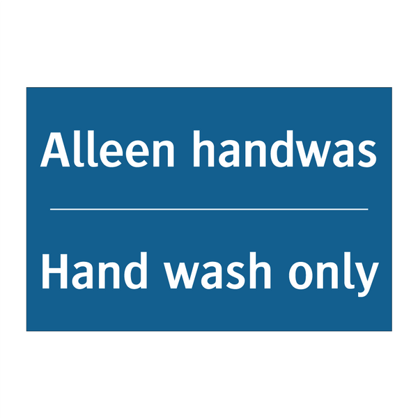 Alleen handwas - Hand wash only & Alleen handwas - Hand wash only & Alleen handwas - Hand wash only