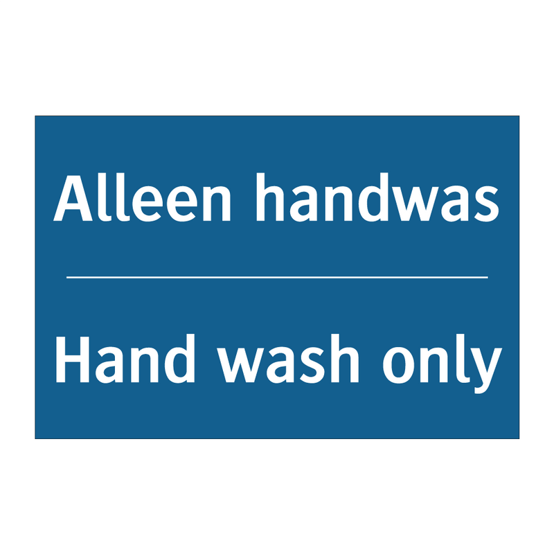 Alleen handwas - Hand wash only & Alleen handwas - Hand wash only & Alleen handwas - Hand wash only