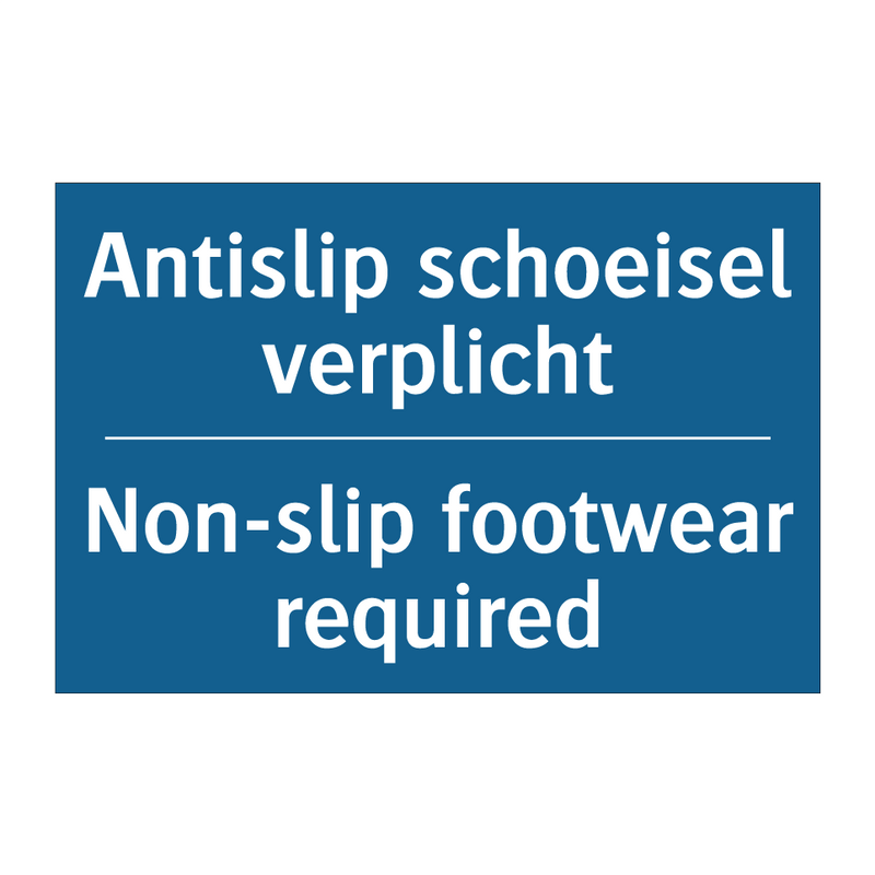 Antislip schoeisel verplicht - Non-slip footwear required