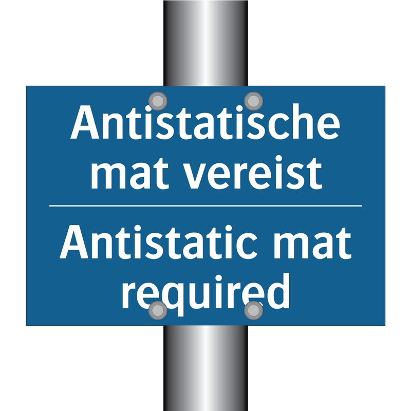 Antistatische mat vereist - Antistatic mat required