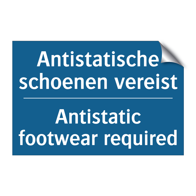 Antistatische schoenen vereist - Antistatic footwear required