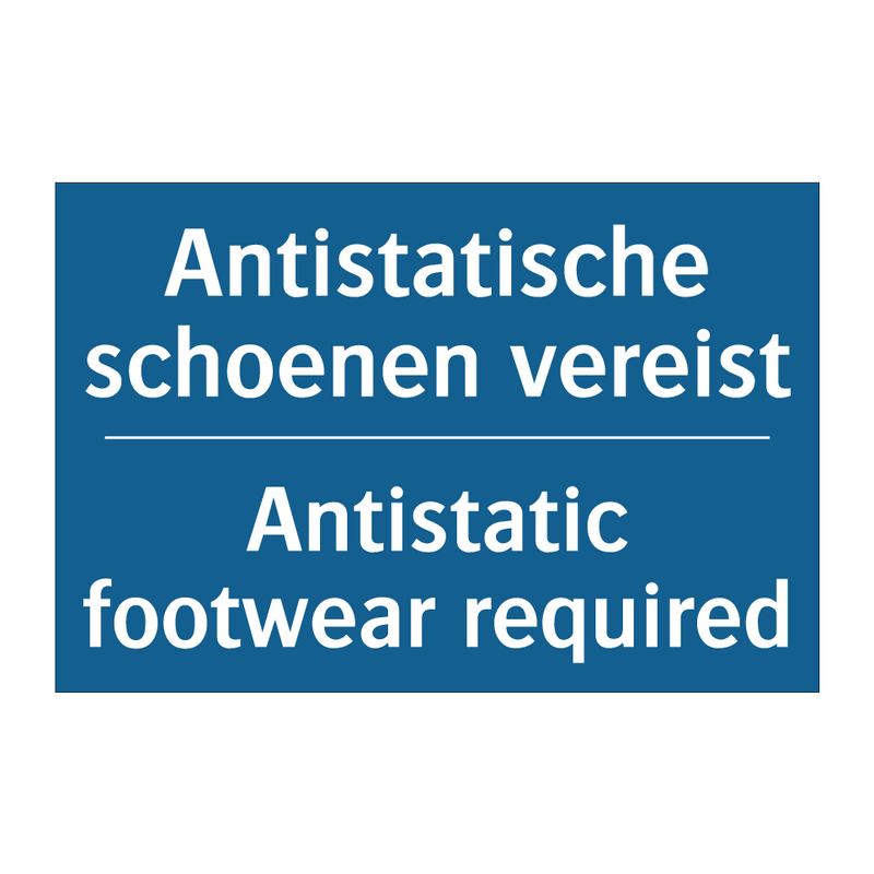 Antistatische schoenen vereist - Antistatic footwear required